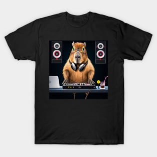 Dj Capybara Art T-Shirt